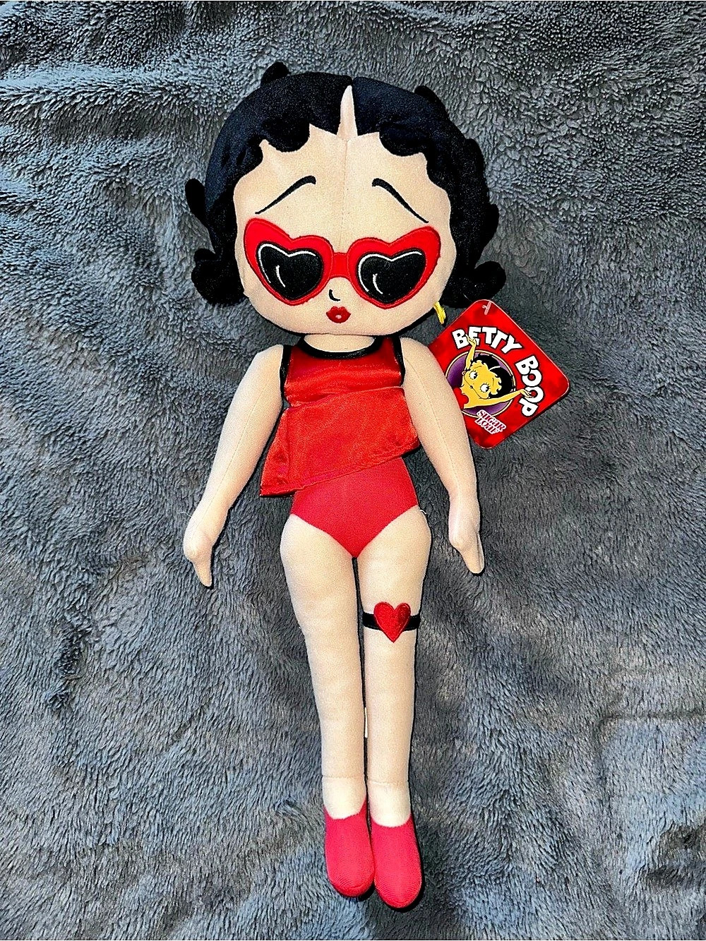 Betty Boop Plush Doll Red & Black Like New